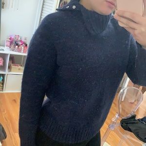 Blue Turtleneck Sweater